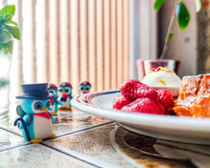 シマダカフェさんの苺コンポートを狙うぺっこり探検隊