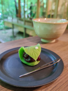 かふぇ楊梅亭さんの抹茶と季節の主菓子