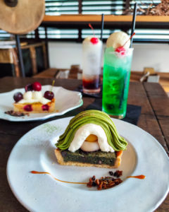 祐天寺のカフェ、トルスさんの抹茶とよもぎのモンブランタルト
